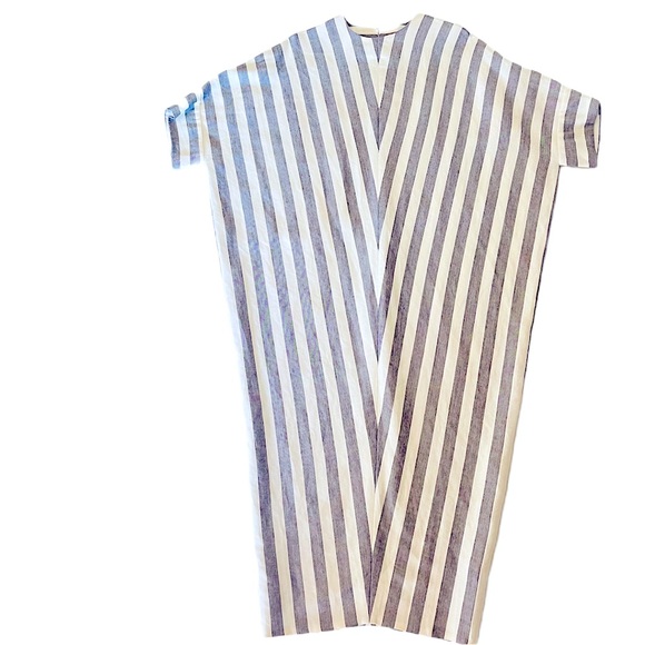 Vintage 1970s Caftan Dress in Bold Chevron Pattern. Excellent Vintage Condition - Picture 5 of 8